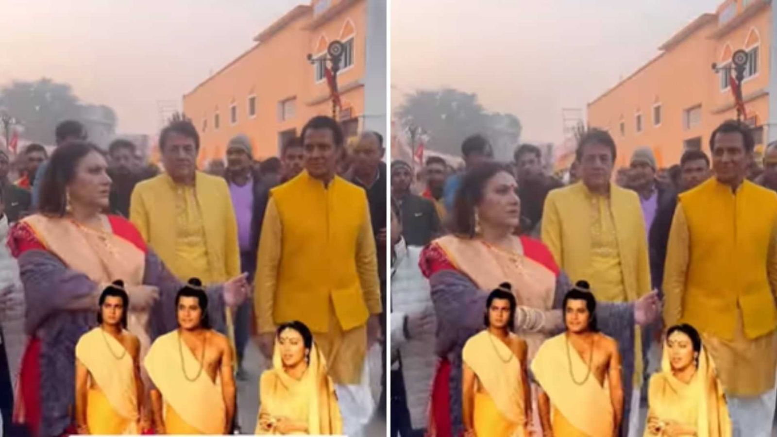 Ramayan’s Arun Govil, Dipika Chikhlia & Sunil Lahri receive grand welcome in Ayodhya ahead of Ram Mandir Pran Pratishtha