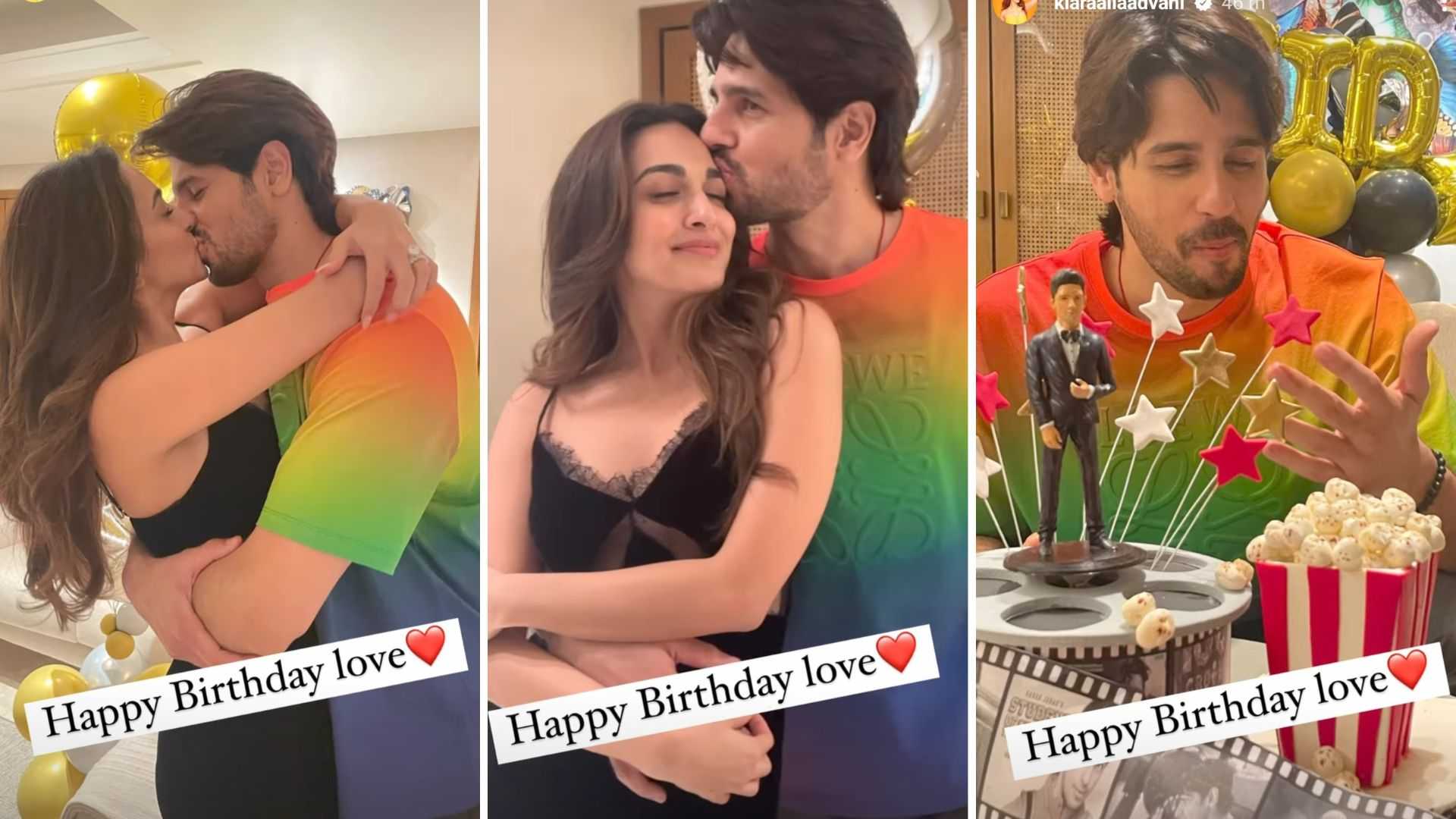 Happy Birthday Sidharth Malhotra: Shershaah actor steals a kiss from wife Kiara Advani, cuts a customized cake