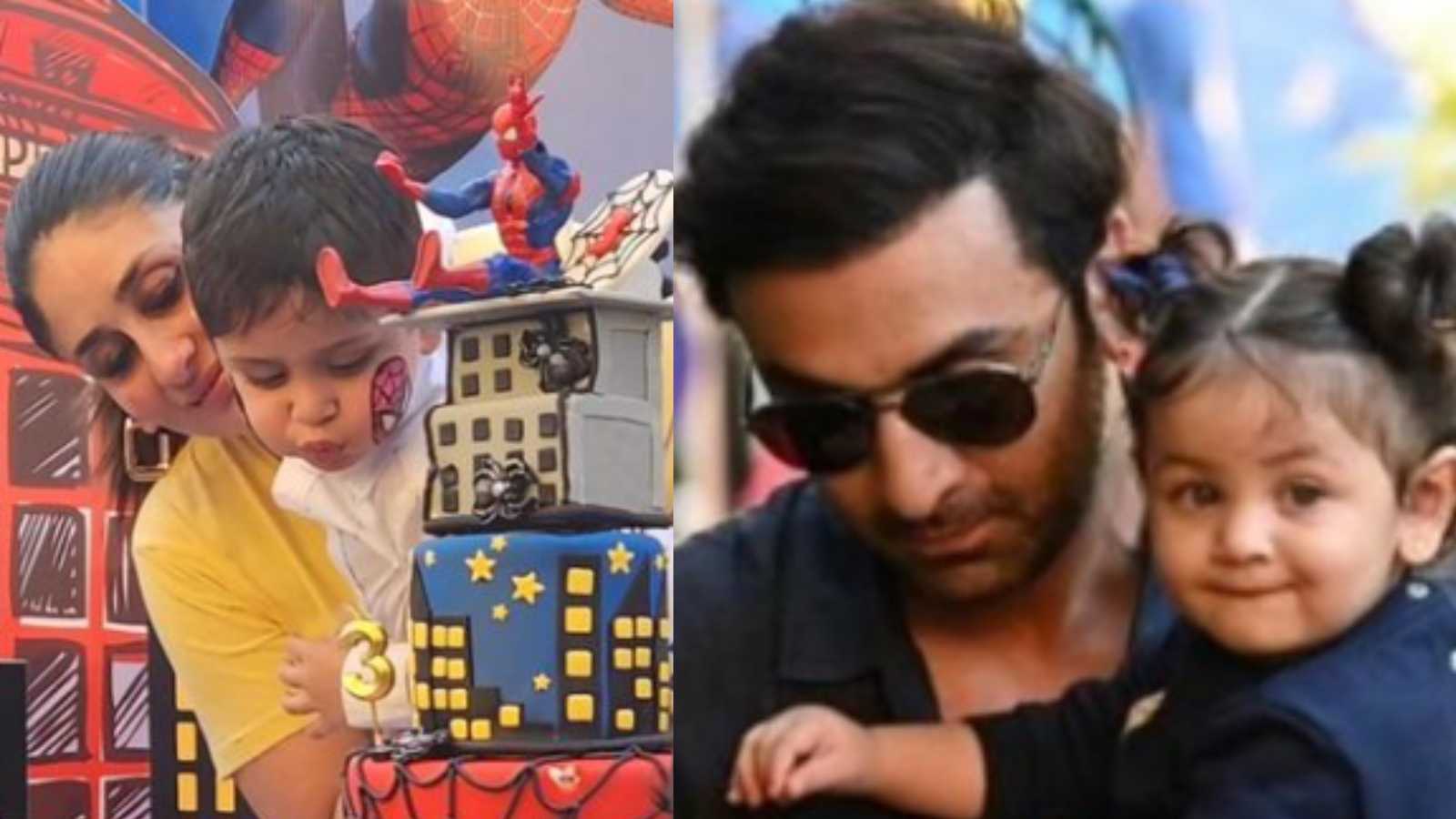 Kareena Kapoor Khan and Saif Ali Khan bring Spiderman-themed cake for Jeh, Ranbir twins with Raha; see pics