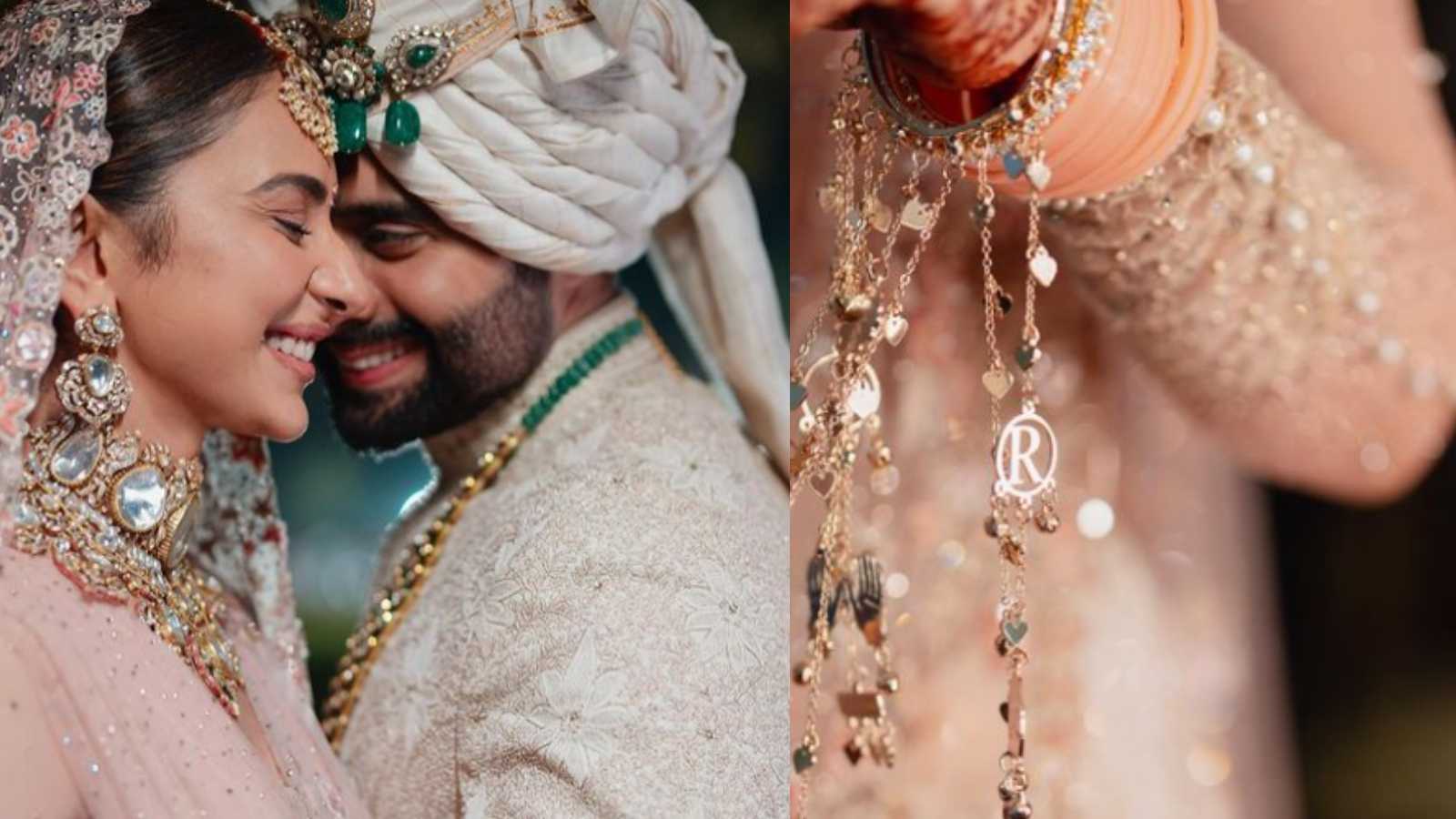 Rakul Preet Singh is lost in hubby Jackky Bhagnani's arms, gets her initials etched for the Kaleere in new wedding pics