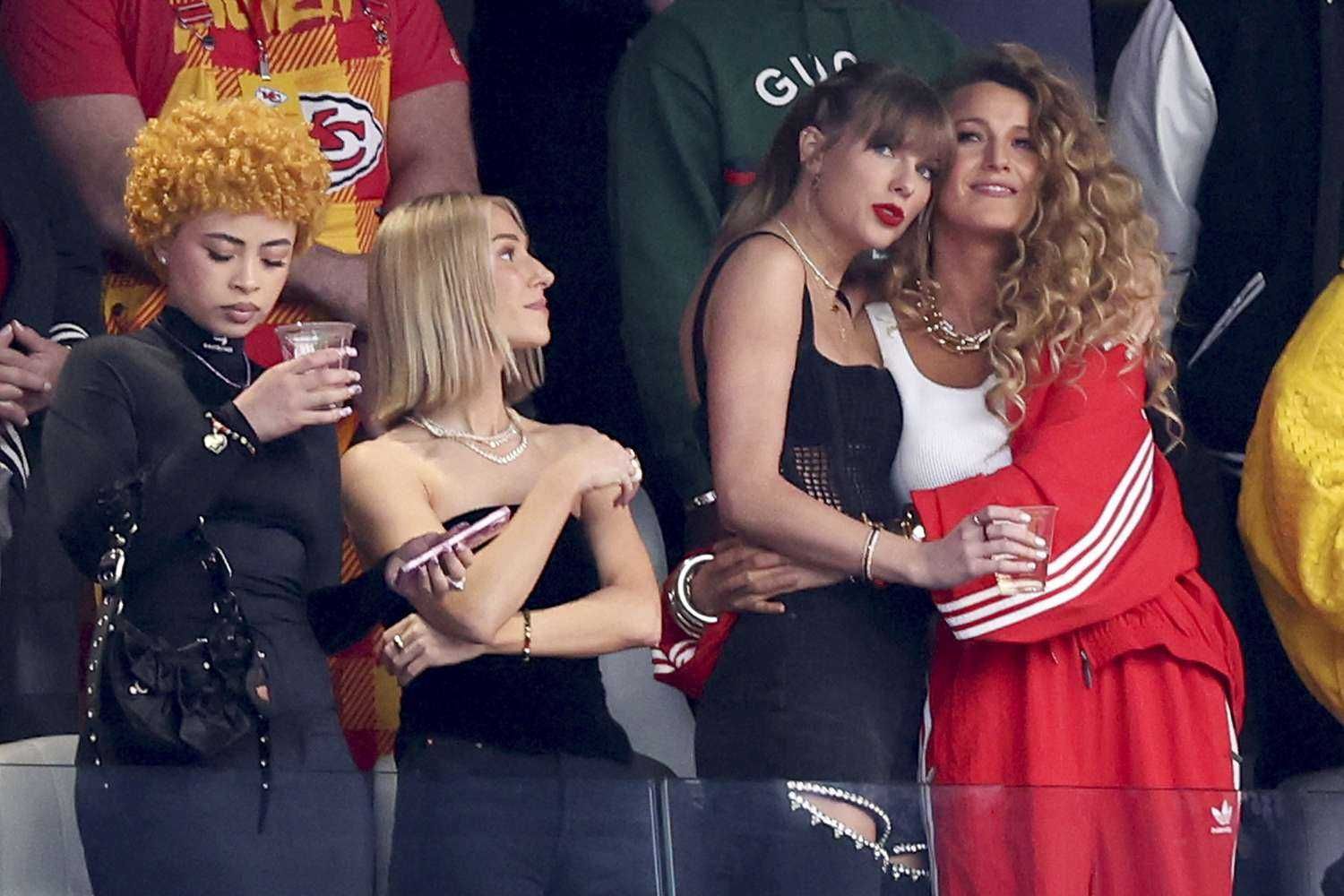 Taylor Swift joins Blake Lively and Ice Spice to cheer on boyfriend