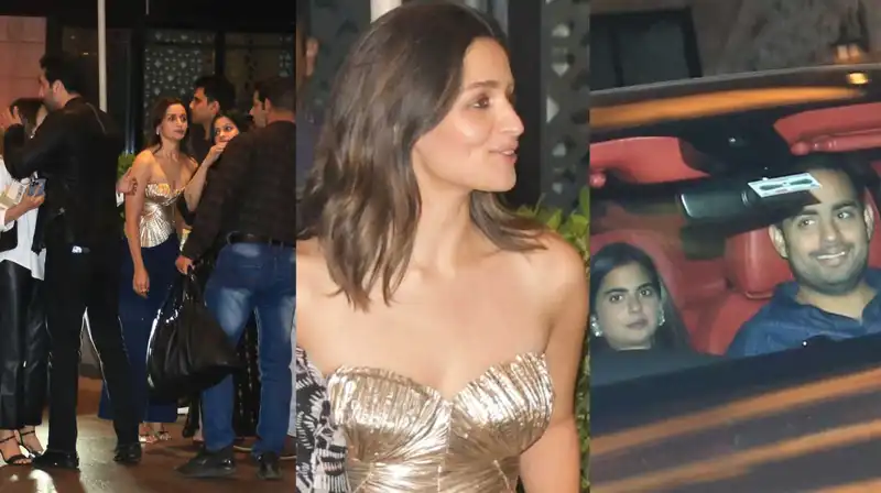 Alia Bhatt and Ranbir Kapoor ring in former’s birthday with Bhatts, Kapoors and the Ambanis; see pics