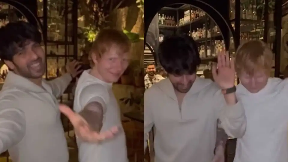Ed Sheeran and Armaan Malik dancing