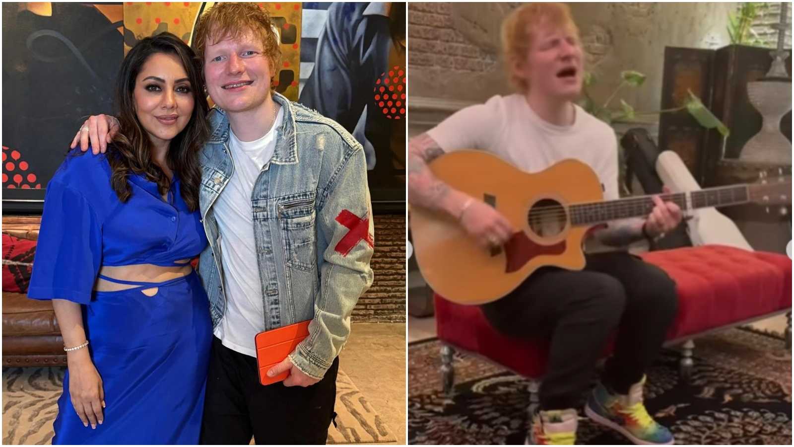 Watch: Gauri Khan shares a video of Ed Sheeran singing 'Thinking Out Loud', Aryan Khan gives him a special gift