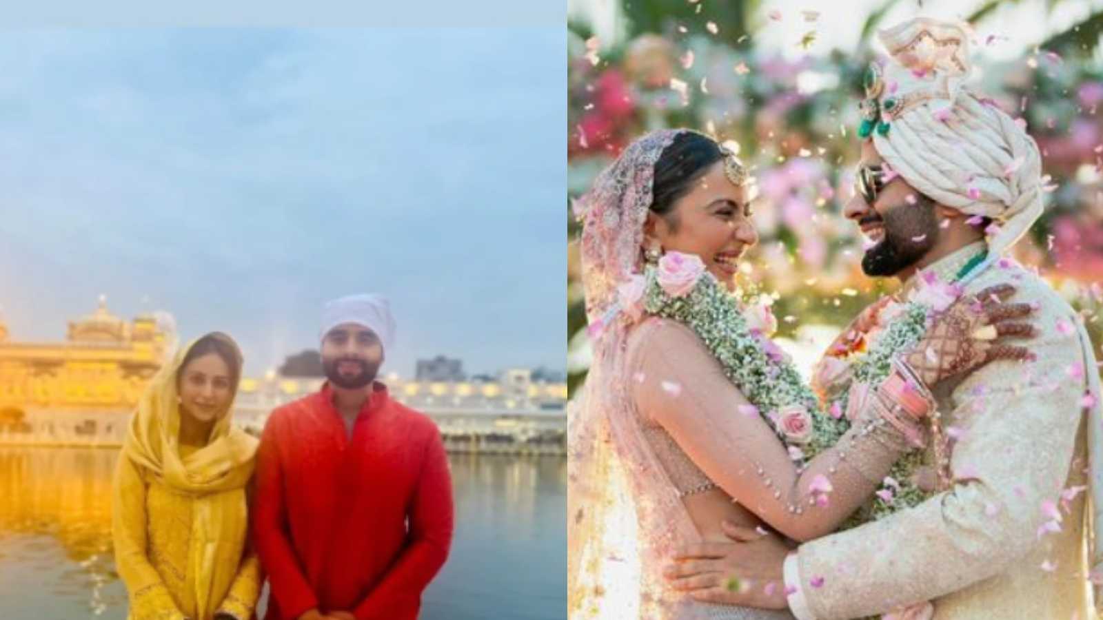 Newlyweds Rakul Preet Singh and Jackky Bhagnani seek blessings at the Golden Temple, see pics