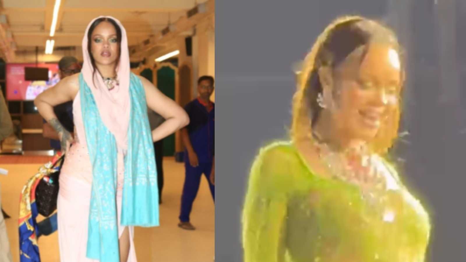 Rihanna at the airport and during her performance at the Ambani pre-wedding bash