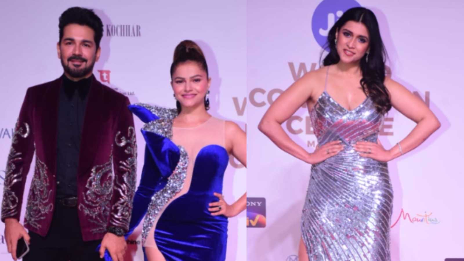 Rubina Dilaik-Abhinav Shukla dazzle in stylish ensembles, Mannara Chopra goes shimmery at Miss World 2024 event; watch