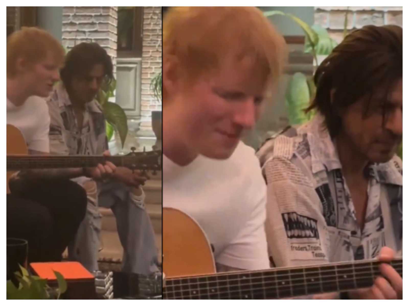 <p>Ed Sheeran and Shah Rukh Khan</p>
