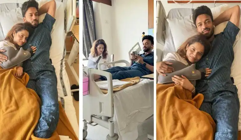 Ankita Lokhande and Vicky Jain in hospital