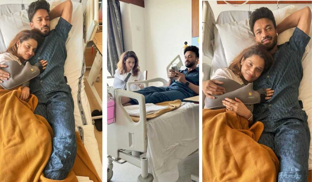 Ankita Lokhande gets hospitalized, actress shares pic with husband Vicky Jain from the hospital