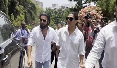 Deepika Padukone flaunts baby bump in rare public appearance with Ranveer Singh as they cast their votes in Mumbai | Watch