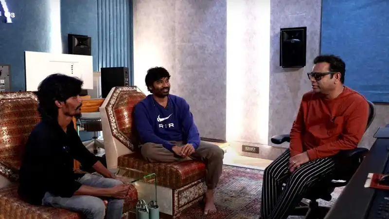 Gana Kadhar with Dhanush and AR Rahman.