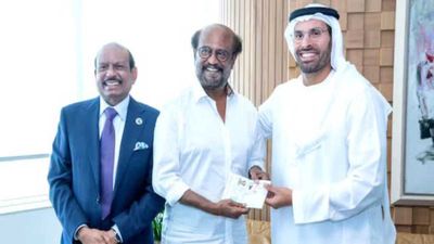 Superstar Rajinikanth awarded UAE golden visa at Dubai event