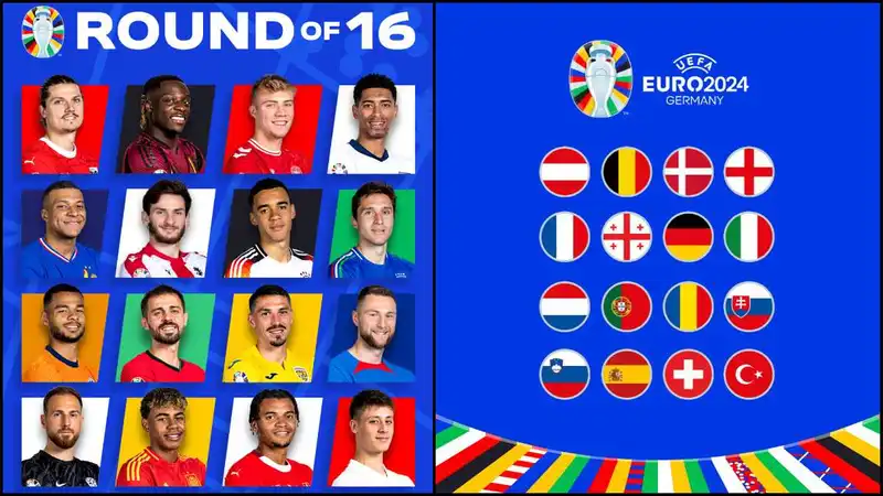 EURO 2024 Round of 16 fixtures