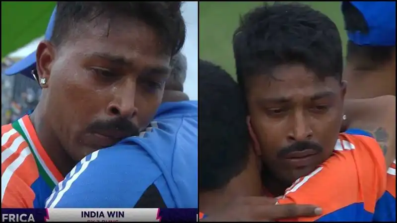 Hardik Pandya in tears
