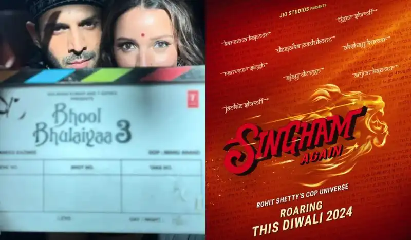 Poster image of Bhool Bhulaiyaa 3 and Singham Again