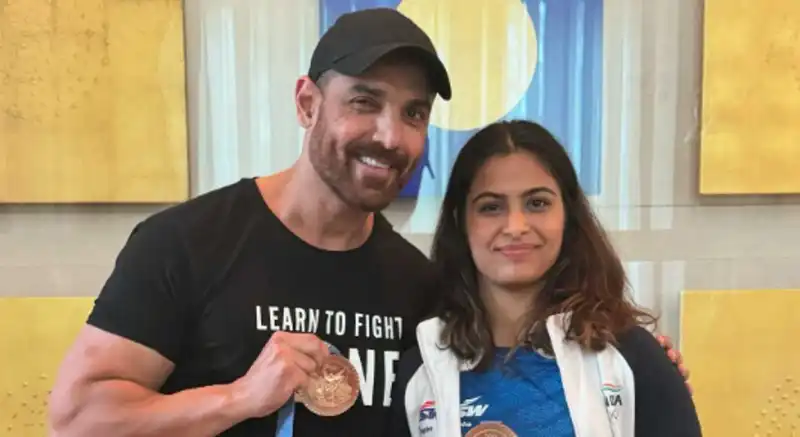 John Abraham and Manu Bhaker