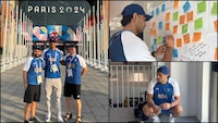 Golden boy says 'Namaskar Paris'! Neeraj Chopra shares photos at Olympic Games village; fans get excited