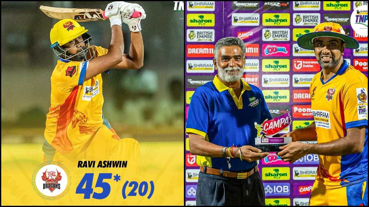 Tnpl 2024: R Ashwin's Explosive 20-ball-45 Knock For Dindigul Dragons 