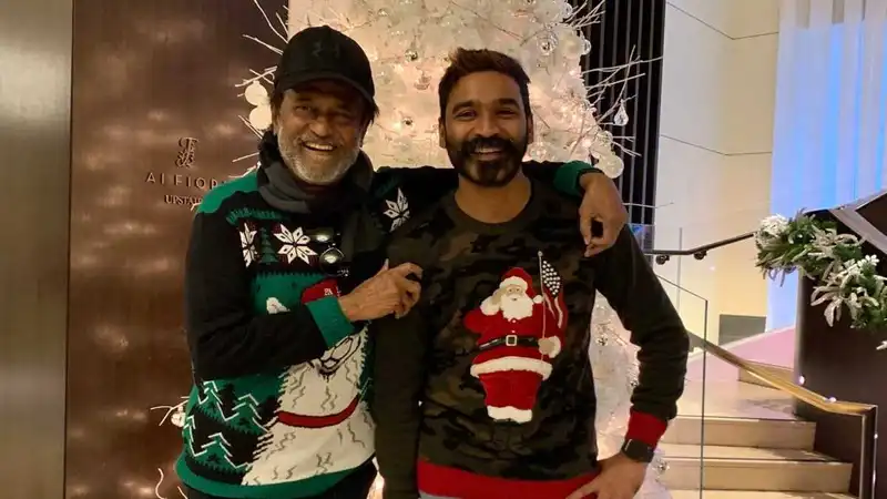 Rajinikanth with Dhanush.