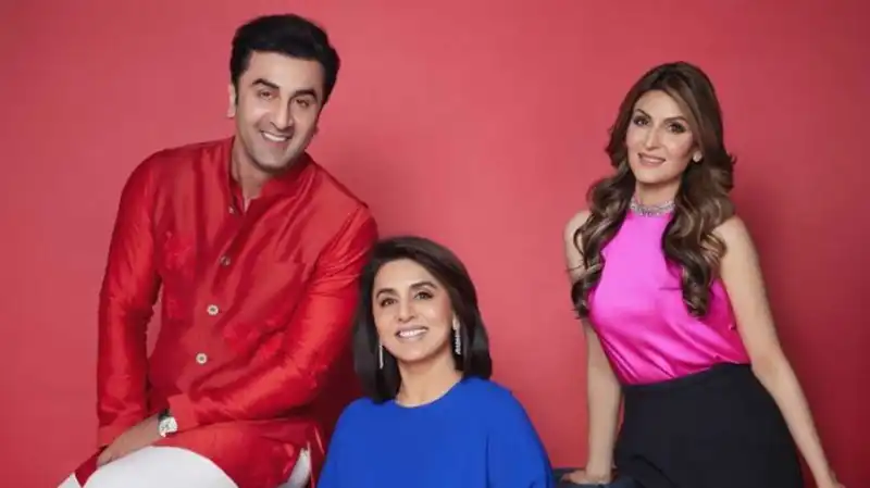 <p>Riddhima Kapoor Sahni, Neetu and Ranbir Kapoor</p>