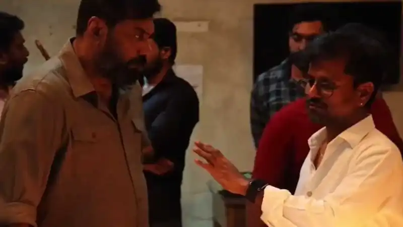 Biju Menon and AR Murugadoss on the sets of SK23.