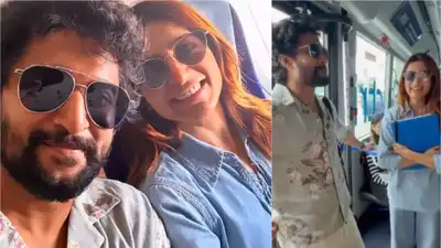 Samantha and Nani fly together, actress wishes success for Saripodhaa Sanivaaram | Watch video of Eega pair