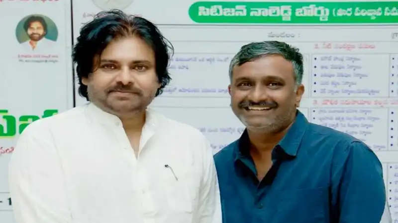 Pawan Kalyan with cinematographer Manoj Paramahamsa