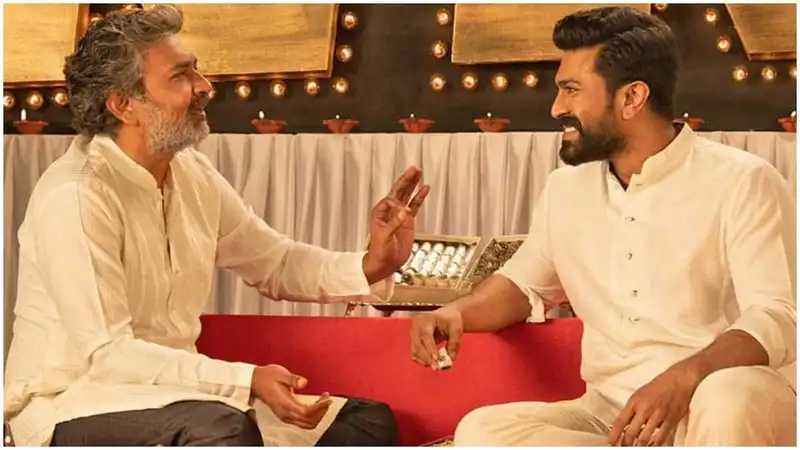 SS Rajamouli and Ram Charan