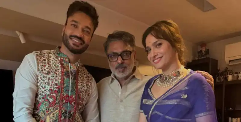 Ankita Lokhande, Sanjay Leela Bhansali and Vicky Jain