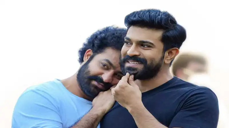 Jr NTR and Ram Charan on the sets of RRR