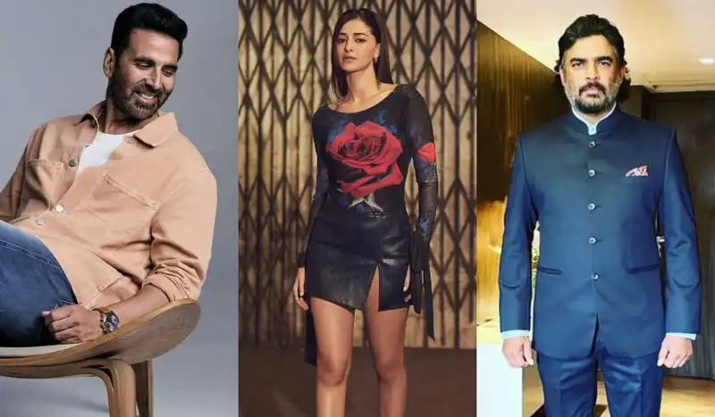 <p>Ananya Panday, Akshay Kumar and R. Madhavan</p>