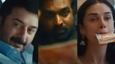 Gandhi Talks: Vijay Sethupathi, Arvind Swamy, and Aditi Rao Hydari's BTS video from upcoming silent film will leave you intrigued