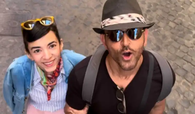 Hrithik Roshan and Saba Azad wish each other ‘Happy anniversary’ with an adorable pic; Pashmina Roshan calls them ‘2 cuties’