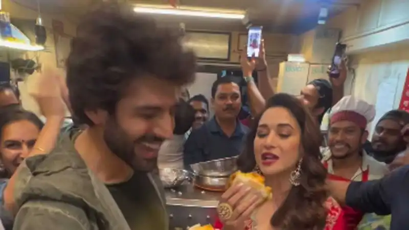 Madhuri Dixit and Kartik Aaryan