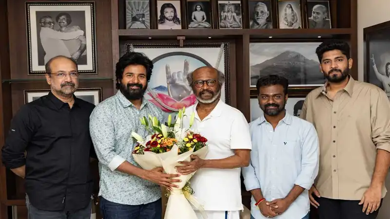 Rajinikanth meets the team Amaran