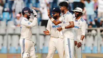 IND vs NZ: Ravindra Jadeja and Washington Sundar shine with 9 wickets as New Zealand bowled out for 235