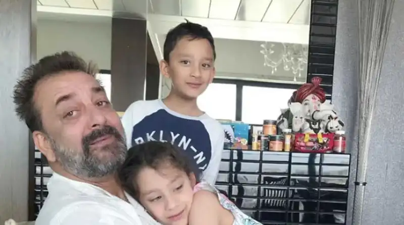 Sanjay Dutt with his kids