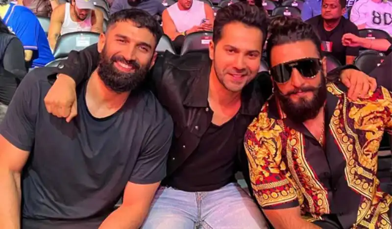 Varun Dhawan gives peek into his 'boys knight' with Ranveer Singh and Aditya Roy Kapur at UFC match in Abu Dhabi