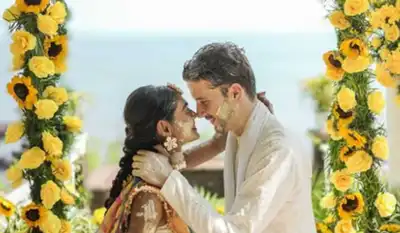 INSIDE Sreejita De and Michael Blohm-Pape's colorful and joyous haldi ceremony