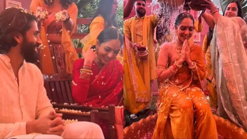 Sobhita Dhulipala, Naga Chaitanya begin pre-wedding festivities with Mangalasnanam; pics go VIRAL