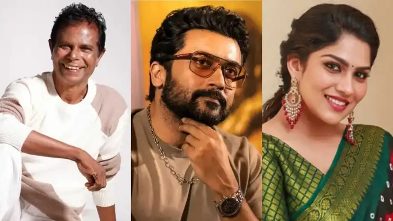 Indrans and Swasika join Suriya 45