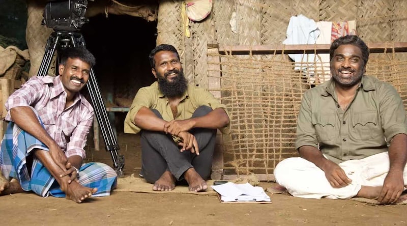 Viduthalai Part 2: Filmmaker Vetrimaaran with Soori (L) and Vijay Sethupathi (R)