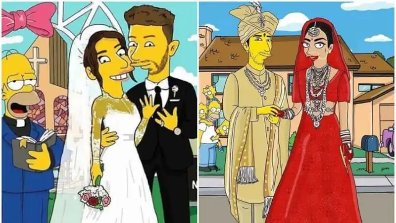 Priyanka Chopra, Nick Jonas’ Jodhpur Wedding Pics Get A Simpsons Makeover. 