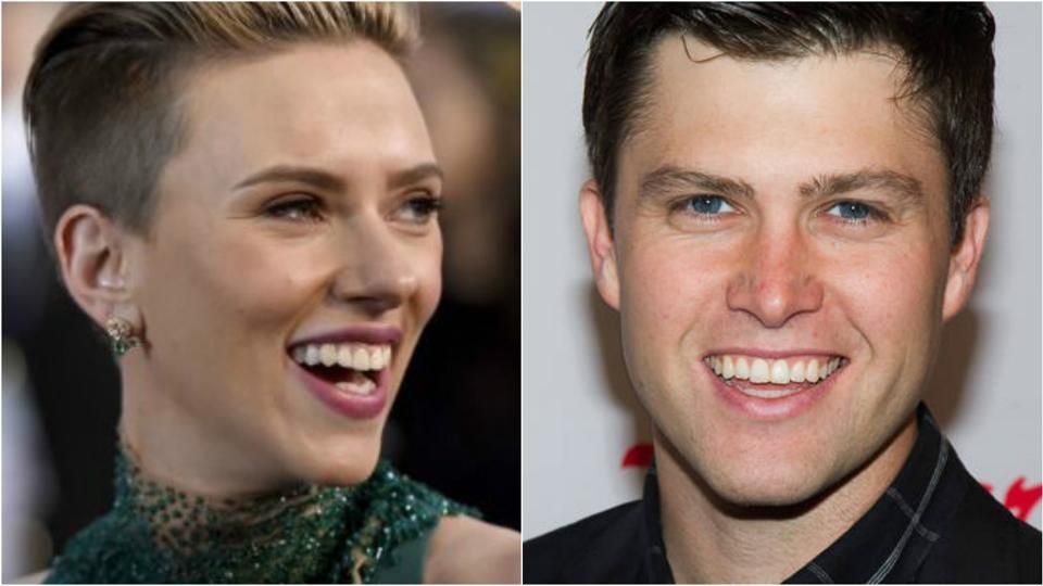 Scarlett Johansson has a new man in her life. Spotted making out with SNL’s Colin Jost