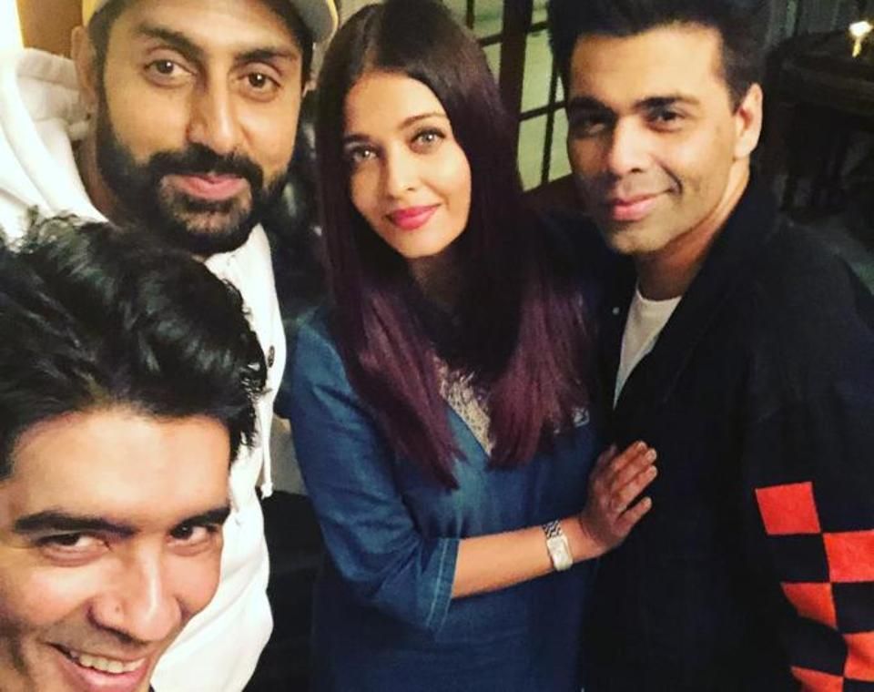 Aishwarya Rai, Abhishek Bachchan Party With Karan Johar And Manish Malhotra!