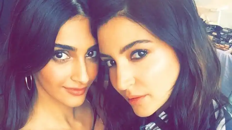 Sonam Kapoor Shares Selfie Taken With Anushka Sharma On Sets Of Dutt Biopic