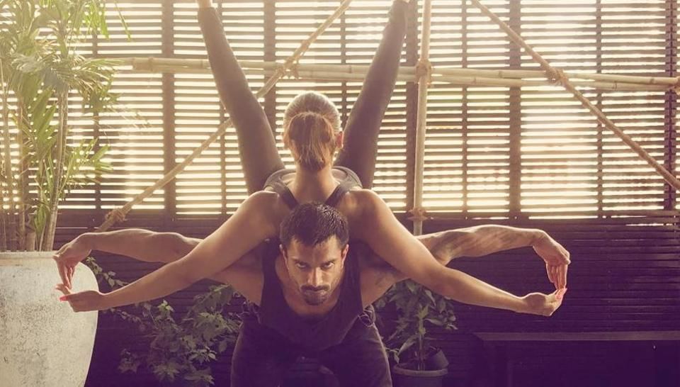 In Pictures: Bipasha Basu And Karan Singh Grover Strike Some Insane Poses On Yoga Day!
