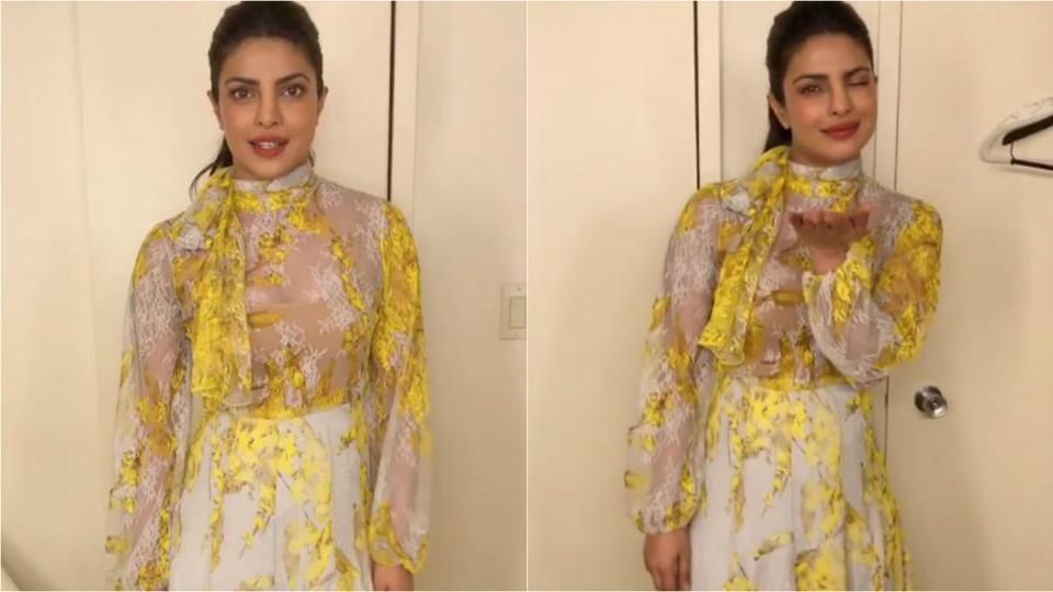 Priyanka Chopra channels yellow spring in pretty dress for Live With Kelly