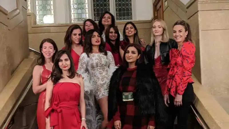 Priyanka Chopra Had An Epic 'Red, White And Bride' Themed Bachelorette Party With Her Girl Gang